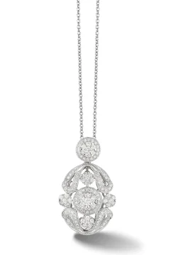 Necklaces & Pendants|Effy Jewelry Bouquet 14K White Gold Diamond Filigree Pendant, 1.05 TCW