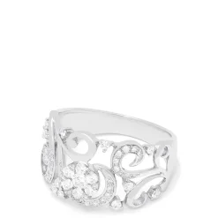 Rings|Effy Jewelry Bouquet 14K White Gold Diamond Filigree Ring, 0.53 TCW