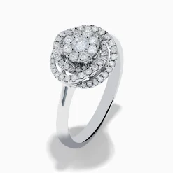 Rings|Effy Jewelry Bouquet 14K White Gold Diamond Spiral Ring