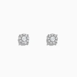Earrings|Effy Jewelry Bouquet 14K White Gold Diamond Cluster Stud Earrings, 0.93 TCW