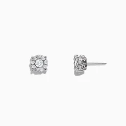Earrings|Effy Jewelry Bouquet 14K White Gold Diamond Cluster Stud Earrings, 0.93 TCW