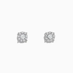 Earrings|Effy Jewelry Bouquet 14K White Gold Diamond Cluster Stud Earrings, 0.50 TCW