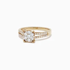 Rings|effyjewelry.com Bouquet 14K Yellow Gold Diamond Cluster Ring, 0.56 TCW