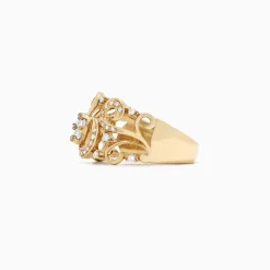 Rings|Effy Jewelry Bouquet 14K Yellow Gold Diamond Filigree Ring, 0.53 TCW