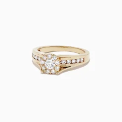 Rings|effyjewelry.com Bouquet 14K Yellow Gold Diamond Cluster Ring, 0.68 TCW