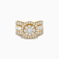 Rings|Effy Jewelry Bouquet 14K Yellow Gold Diamond Cluster Ring 2.51 TCW