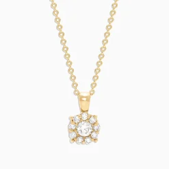 Necklaces & Pendants|Effy Jewelry Bouquet 14K Yellow Gold Diamond Cluster Pendant, 0.47 TCW