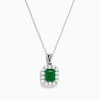 Necklaces & Pendants|Effy Jewelry Brasilica 14K Two-Tone Gold Emerald and Diamond Pendant