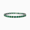 Bracelets|Effy Jewelry Brasilica 14K White Gold Emerald Tennis Bracelet