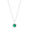Necklaces & Pendants|Effy Jewelry Brasilica 14K White Gold Emerald and Diamond Pendant, 0.41 TCW
