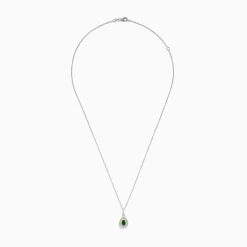 Necklaces & Pendants|Effy Jewelry Brasilica 14K White u0026 Yellow Gold Emerald and Diamond Pendant