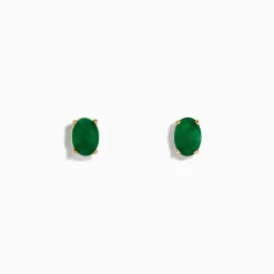 Earrings|Effy Jewelry Brasilica 14K Yellow Gold Emerald Stud Earrings