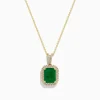 Necklaces & Pendants|BH Multi Brasilica 14K Yellow Gold Emerald and Diamond Pendant