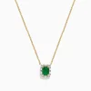 Necklaces & Pendants|Effy Jewelry Brasilica 14K Yellow Gold Emerald and Diamond Necklace