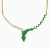 Necklaces & Pendants|Effy Jewelry Brasilica 14K Yellow Gold Emerald and Diamond Necklace