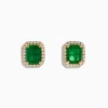 Earrings|Effy Jewelry Brasillica 14K Yellow Gold Emerald and Diamond Earrings