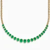 Necklaces & Pendants|Effy Jewelry Brasillica 14K Yellow Gold Emerald and Diamond Necklace