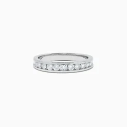 Rings|effyjewelry.com Bridal 14K White Gold Channel Set Diamond Band, 0.49 TCW