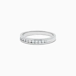 Rings|effyjewelry.com Bridal 14K White Gold Channel Set Diamond Band, 0.24 TCW