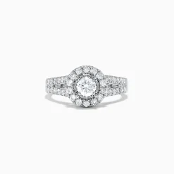 Rings|Effy Jewelry Bridal 14K White Gold Diamond Ring, 1.02 TCW