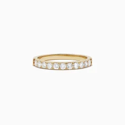 Rings|effyjewelry.com Bridal 14K Yellow Gold Prong Set Diamond Band, 0.49 TCW