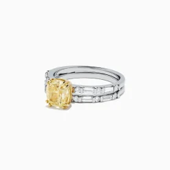 Rings|BH Multi Canare 18K Gold Yellow Diamond Engagement u0026 Wedding Ring Set, 2.57 TCW