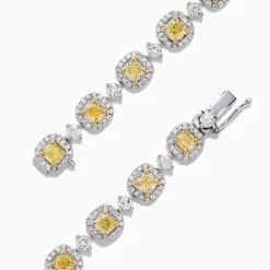 Bracelets|Effy Jewelry Canare 18K Gold Yellow u0026 White Diamond Tennis Bracelet, 4.71 TCW