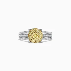 Rings|BH Multi Canare 14K 2-Tone Gold Yellow Diamond Bouquet Ring, 1.00 TCW