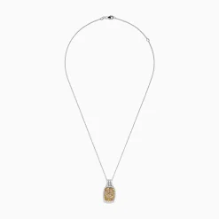 Necklaces & Pendants|Effy Jewelry Canare 14K 2-Tone Gold Yellow and White Diamond Pendant
