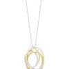 Necklaces & Pendants|Effy Jewelry Canare 14K 2-Tone Gold Yellow and White Diamond Crossover Pendant, 0.45 TCW