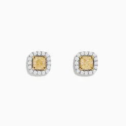 Earrings|Effy Jewelry Canare 18K Two Tone Gold White and Yellow Diamond Earrings