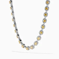 Necklaces & Pendants|Effy Jewelry Canare 18K Two Tone Gold White and Yellow Diamond Necklace