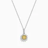 Necklaces & Pendants|Effy Jewelry Canare 18K Two Tone Gold White and Yellow Diamond Pendant