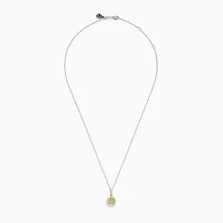 Necklaces & Pendants|Effy Jewelry Canare 18K Two Tone Gold White and Yellow Diamond Pendant