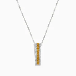 Necklaces & Pendants|Effy Jewelry Canare 14K Two Tone Gold White and Yellow Diamond Pendant