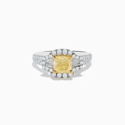 Rings|Effy Jewelry Canare 18K Two Tone Gold White and Yellow Diamond Ring