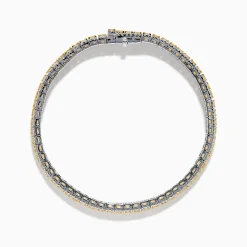 Bracelets|Effy Jewelry Canare 18K Two Tone Gold White u0026 Yellow Diamond Bracelet