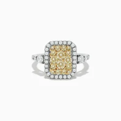 Rings|Effy Jewelry Canare` 14K Two Tone Gold White and Yellow Diamond Ring
