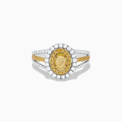 Rings|Effy Jewelry Canare 18K Two Tone Gold White and Yellow Diamond Ring