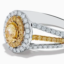 Rings|Effy Jewelry Canare 18K Two Tone Gold White and Yellow Diamond Ring