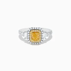 Rings|Effy Jewelry Canare 18K Two Tone Gold White u0026 Yellow Diamond Ring