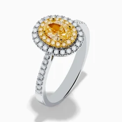 Rings|Effy Jewelry Canare 18K Two Tone Gold White u0026 Yellow Diamond Ring
