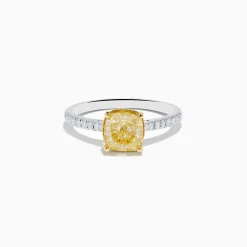 Rings|Effy Jewelry Canare 18K Two Tone Gold Yellow and White Diamond Ring