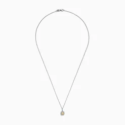 Necklaces & Pendants|Effy Jewelry Canare 18K Two-Tone Gold Cushion Cut Yellow Diamond Pendant, 0.52 TCW
