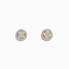 Earrings|Effy Jewelry Canare 14K Two-Tone Gold Yellow and White Diamond Earrings, 1.08 TCW