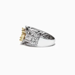 Rings|Effy Jewelry Canare 14K Two-Tone Gold Yellow and White Diamond Ring, 2.16 TCW