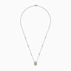Necklaces & Pendants|BH Multi Canare 18K Two-Tone Gold Yellow and White Diamond Necklace, 0.69 TCW
