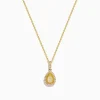 Necklaces & Pendants|Effy Jewelry Canare' 14K Yellow Gold White and Yellow Diamond Pendant