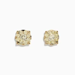 Earrings|BH Multi Canare 14K Yellow Gold Yellow Diamond Bouquet Earrings, 1.41 TCW
