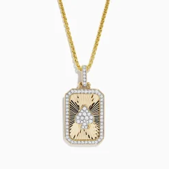 Mens|Effy Jewelry Casino Men's 14K Yellow Gold Diamond Spade Suit Pendant